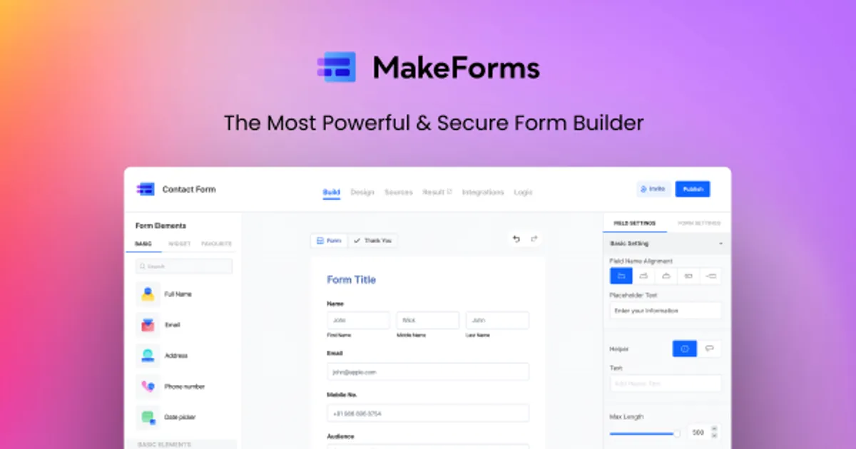 alternatives to MakeForms